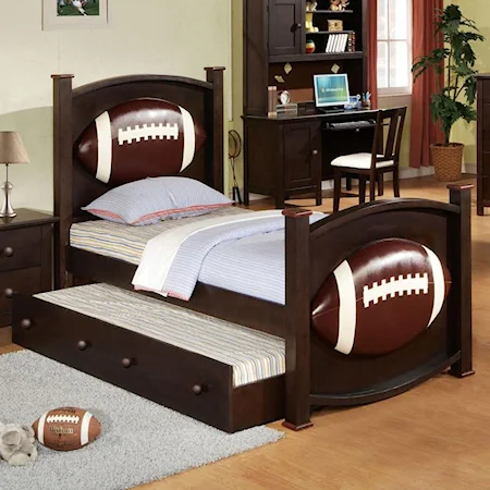 Youth Full Bed W/ Football Details